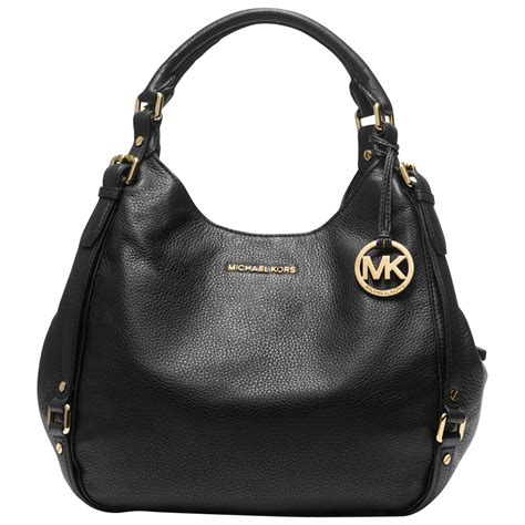 black michael kors tote purse|Michael Kors black leather bag.